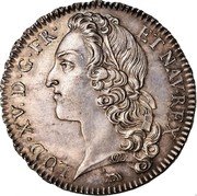 France 1/2 ECU (44 Sols) Louis XV 1741 A KM# 516.1 LUD XV D G FR ET NAV REX coin obverse France 1/2 ECU (44 Sols) Louis XV 1741 A KM# 516.1 LUD XV D G FR ET NAV REX coin obverse