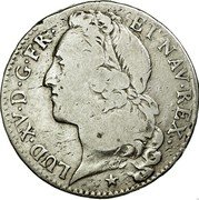 France 1/2 ECU (44 Sols) Louis XV 1741 H KM# 516.9 LUD XV D G FR ET NAV REX coin obverse France 1/2 ECU (44 Sols) Louis XV 1741 H KM# 516.9 LUD XV D G FR ET NAV REX coin obverse