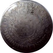 France 1/2 ECU (44 Sols) Louis XV 1746 M KM# 516.12 SIT NOMEN DOMINI M BENEDICTUM 1746 coin reverse France 1/2 ECU (44 Sols) Louis XV 1746 M KM# 516.12 SIT NOMEN DOMINI M BENEDICTUM 1746 coin reverse