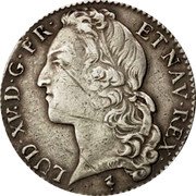 France 1/2 ECU (44 Sols) Louis XV 1746 W KM# 516.21 LUD XV D G FR ET NAV REX coin obverse France 1/2 ECU (44 Sols) Louis XV 1746 W KM# 516.21 LUD XV D G FR ET NAV REX coin obverse