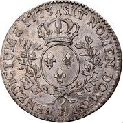France 1/2 ECU (44 Sols) Louis XV 1773 H KM# 554.2 SIT NOMEN DOMINI H BENEDICTUM 1773 coin reverse