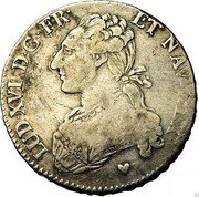 France 1/2 ECU (44 Sols) Louis XVI 1775 BB KM# 562.3 LUD XVI D G FR ET NAV REX coin obverse France 1/2 ECU (44 Sols) Louis XVI 1775 BB KM# 562.3 LUD XVI D G FR ET NAV REX coin obverse