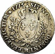 France 1/2 ECU (44 Sols) Louis XVI 1775 BB KM# 562.3 SIT NOMEN DOMINI BB BENEDICTUM 1775 coin reverse France 1/2 ECU (44 Sols) Louis XVI 1775 BB KM# 562.3 SIT NOMEN DOMINI BB BENEDICTUM 1775 coin reverse