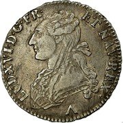 France 1/2 ECU (44 Sols) Louis XVI 1780 W KM# 562.13 LUD XVI D G FR ET NAV REX coin obverse France 1/2 ECU (44 Sols) Louis XVI 1780 W KM# 562.13 LUD XVI D G FR ET NAV REX coin obverse