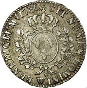 France 1/2 ECU (44 Sols) Louis XVI 1780 W KM# 562.13 SIT NOMEN DOMINI BENEDICTUM 1780 W coin reverse France 1/2 ECU (44 Sols) Louis XVI 1780 W KM# 562.13 SIT NOMEN DOMINI BENEDICTUM 1780 W coin reverse