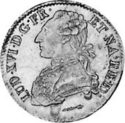 France 1/2 ECU (44 Sols) Louis XVI 1785 Cow KM# 571 LUD XVI D G FR ET NA RE BD coin obverse