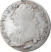 France 1/2 ECU (44 Sols) Louis XVI 1785 Q KM# 562.10 LUD XVI D G FR ET NAV REX coin obverse France 1/2 ECU (44 Sols) Louis XVI 1785 Q KM# 562.10 LUD XVI D G FR ET NAV REX coin obverse