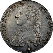 France 1/2 ECU (44 Sols) Louis XVI 1790 AA KM# 562.2 LUD XVI D G FR ET NAV REX coin obverse France 1/2 ECU (44 Sols) Louis XVI 1790 AA KM# 562.2 LUD XVI D G FR ET NAV REX coin obverse
