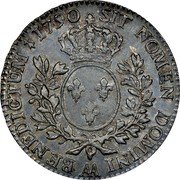 France 1/2 ECU (44 Sols) Louis XVI 1790 AA KM# 562.2 SIT NOMEN DOMINI AA BENEDICTUM 1790 coin reverse France 1/2 ECU (44 Sols) Louis XVI 1790 AA KM# 562.2 SIT NOMEN DOMINI AA BENEDICTUM 1790 coin reverse