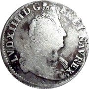 France 1/2 ECU (45 Sols) Louis XIV 1704 B KM# 355.2 LVD XIIII D G FR ET NAV REX coin obverse France 1/2 ECU (45 Sols) Louis XIV 1704 B KM# 355.2 LVD XIIII D G FR ET NAV REX coin obverse