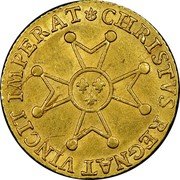 France 1/2 Louis D'or Louis XV 1719 D KM# 437.3 CHRISTVS REGNAT VINCIT IMPERAT coin reverse France 1/2 Louis D'or Louis XV 1719 D KM# 437.3 CHRISTVS REGNAT VINCIT IMPERAT coin reverse