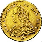 France 1/2 Louis D'or Louis XV 1728 X KM# 488.14 LUD XV D G FR ET NAV REX coin obverse France 1/2 Louis D'or Louis XV 1728 X KM# 488.14 LUD XV D G FR ET NAV REX coin obverse