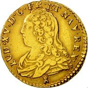 France 1/2 Louis D'or Louis XV 1730 M KM# 488.8 LUD XV D G FR ET NAV REX coin obverse France 1/2 Louis D'or Louis XV 1730 M KM# 488.8 LUD XV D G FR ET NAV REX coin obverse