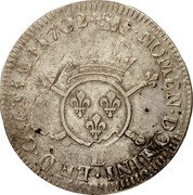 France 1/4 ECU Louis XIV 1702 E KM# 324.5 SIT NOMEN DOMINI BENEDICTVM 1702 E coin reverse France 1/4 ECU Louis XIV 1702 E KM# 324.5 SIT NOMEN DOMINI BENEDICTVM 1702 E coin reverse