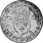 France 1/4 ECU Louis XIV 1702 P KM# 324.11 SIT NOMEN DOMINI BENEDICTVM 1702 P coin reverse France 1/4 ECU Louis XIV 1702 P KM# 324.11 SIT NOMEN DOMINI BENEDICTVM 1702 P coin reverse