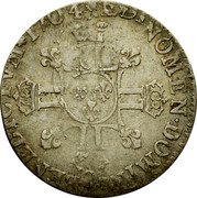 France 1/4 ECU Louis XIV 1704 O KM# 352.10 SIT NOMEN DOMINI BENEDICTVM 1704 O coin reverse France 1/4 ECU Louis XIV 1704 O KM# 352.10 SIT NOMEN DOMINI BENEDICTVM 1704 O coin reverse