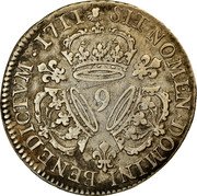 France 1/4 ECU Louis XIV 1711 Numeral 9 KM# 380.23 SIT NOMEN DOMINI BENEDICTVM 1711 9 coin reverse France 1/4 ECU Louis XIV 1711 Numeral 9 KM# 380.23 SIT NOMEN DOMINI BENEDICTVM 1711 9 coin reverse