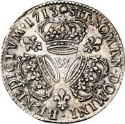 France 1/4 ECU Louis XIV 1713 W KM# 380.19 SIT NOMEN DOMINI BENEDICTVM 1713 W coin reverse France 1/4 ECU Louis XIV 1713 W KM# 380.19 SIT NOMEN DOMINI BENEDICTVM 1713 W coin reverse