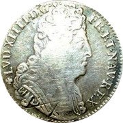 France 1/4 ECU (Louis XIV) KM# 380.10 LVD XIIII D G FR ET NAV REX coin obverse France 1/4 ECU (Louis XIV) KM# 380.10 LVD XIIII D G FR ET NAV REX coin obverse