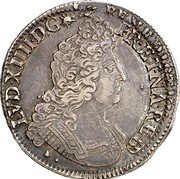 France ECU Louis XIV 1701 Cow KM# 331 LVD XIIII D G FR ET NA RE BD coin obverse