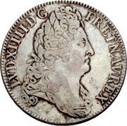 France ECU Louis XIV 1704 A KM# 362.1 LVD XIIII D G FR ET NAV REX coin obverse France ECU Louis XIV 1704 A KM# 362.1 LVD XIIII D G FR ET NAV REX coin obverse
