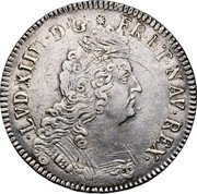 France ECU Louis XIV 1704 AA KM# 360.2 LVD XIIII D G FR ET NAV REX coin obverse France ECU Louis XIV 1704 AA KM# 360.2 LVD XIIII D G FR ET NAV REX coin obverse