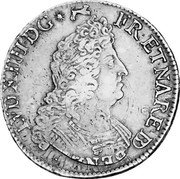 France ECU Louis XIV 1704 Cow KM# 361 LVD XIIII D G FR ET NA RE BD coin obverse France ECU Louis XIV 1704 Cow KM# 361 LVD XIIII D G FR ET NA RE BD coin obverse
