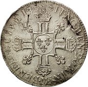 France ECU Louis XIV 1704 M KM# 360.13 SIT NOMEN DOMINI V BENEDICTVM 1704 coin reverse France ECU Louis XIV 1704 M KM# 360.13 SIT NOMEN DOMINI V BENEDICTVM 1704 coin reverse