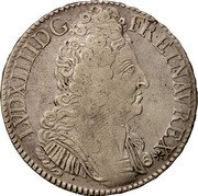 France ECU Louis XIV 1709 C KM# 386.3 LVD XIIII D G FR ET NAV REX coin obverse France ECU Louis XIV 1709 C KM# 386.3 LVD XIIII D G FR ET NAV REX coin obverse