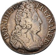 France ECU Louis XIV 1709 Cow KM# 387 LVD XIIII D G FR ET NA RE BD coin obverse France ECU Louis XIV 1709 Cow KM# 387 LVD XIIII D G FR ET NA RE BD coin obverse