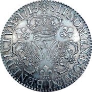 France ECU Louis XIV 1713 A KM# 386.1 SIT NOMEN DOMINI BENEDICTVM 1709 A coin reverse