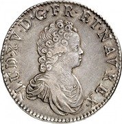 France ECU Louis XV 1715 W KM# 412.4 LUD XV D G FR ET NAV REX coin obverse France ECU Louis XV 1715 W KM# 412.4 LUD XV D G FR ET NAV REX coin obverse