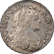 France ECU Louis XV 1718 A KM# 435.1 LVD XV D G FR ET NAV REX coin obverse France ECU Louis XV 1718 A KM# 435.1 LVD XV D G FR ET NAV REX coin obverse