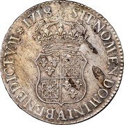 France ECU Louis XV 1718 A KM# 435.1 SIT NOMEN DOMINI A BENEDICTVM 1718 coin reverse France ECU Louis XV 1718 A KM# 435.1 SIT NOMEN DOMINI A BENEDICTVM 1718 coin reverse