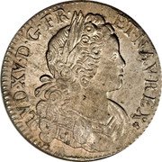 France ECU Louis XV 1718 D KM# 435.6 LVD XV D G FR ET NAV REX coin obverse France ECU Louis XV 1718 D KM# 435.6 LVD XV D G FR ET NAV REX coin obverse