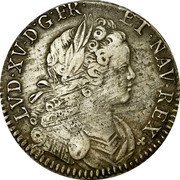 France ECU Louis XV 1718 E KM# 435.7 LVD XV D G FR ET NAV REX coin obverse France ECU Louis XV 1718 E KM# 435.7 LVD XV D G FR ET NAV REX coin obverse