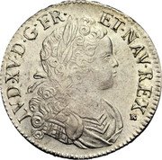 France ECU Louis XV 1718 K KM# 435.11 LVD XV D G FR ET NAV REX coin obverse France ECU Louis XV 1718 K KM# 435.11 LVD XV D G FR ET NAV REX coin obverse