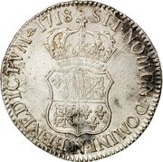 France ECU Louis XV 1718 N KM# 435.14 SIT NOMEN DOMINI N BENEDICTVM 1718 coin reverse France ECU Louis XV 1718 N KM# 435.14 SIT NOMEN DOMINI N BENEDICTVM 1718 coin reverse