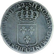 France ECU Louis XV 1722 KM# 459.5 SIT NOMEN DOMINI C BENEDICTVM 1722 coin reverse France ECU Louis XV 1722 KM# 459.5 SIT NOMEN DOMINI C BENEDICTVM 1722 coin reverse