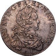 France ECU Louis XV 1723 D KM# 459.6 LUD XV D G FR ET NAV REX coin obverse France ECU Louis XV 1723 D KM# 459.6 LUD XV D G FR ET NAV REX coin obverse