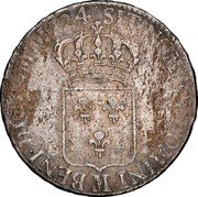 France ECU Louis XV 1724 M KM# 459.12 SIT NOMEN DOMINI M BENEDICTUM 1724 coin reverse France ECU Louis XV 1724 M KM# 459.12 SIT NOMEN DOMINI M BENEDICTUM 1724 coin reverse