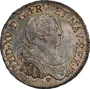 France ECU Louis XV 1725 G KM# 472.8 LUD XV D G FR ET NAV REX coin obverse France ECU Louis XV 1725 G KM# 472.8 LUD XV D G FR ET NAV REX coin obverse