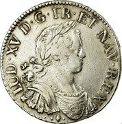 France ECU Louis XV 1725 L KM# 472.12 LUD XV D G FR ET NAV REX coin obverse France ECU Louis XV 1725 L KM# 472.12 LUD XV D G FR ET NAV REX coin obverse