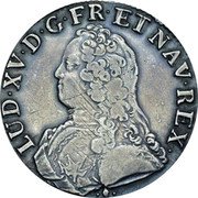 France ECU Louis XV 1726 L KM# 486.12 LUD XV D G FR ET NAV REX coin obverse France ECU Louis XV 1726 L KM# 486.12 LUD XV D G FR ET NAV REX coin obverse