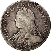 France ECU Louis XV 1727 Z KM# 486.25 LUD XV D G FR ET NAV REX coin obverse France ECU Louis XV 1727 Z KM# 486.25 LUD XV D G FR ET NAV REX coin obverse
