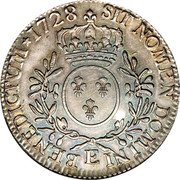 France ECU Louis XV 1728 E KM# 486.7 SIT NOMEN DOMINI E BENEDICTUM 1728 coin reverse France ECU Louis XV 1728 E KM# 486.7 SIT NOMEN DOMINI E BENEDICTUM 1728 coin reverse