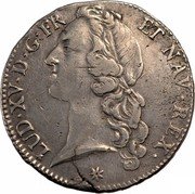 France ECU Louis XV 1747 M KM# 512.13 LUD XV D G FR ET NAV REX coin obverse France ECU Louis XV 1747 M KM# 512.13 LUD XV D G FR ET NAV REX coin obverse