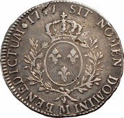 France ECU Louis XV 1747 M KM# 512.13 SIT NOMEN DOMINI M BENEDICTUM 1747 coin reverse France ECU Louis XV 1747 M KM# 512.13 SIT NOMEN DOMINI M BENEDICTUM 1747 coin reverse