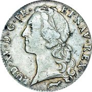 France ECU Louis XV 1765 R KM# 512.18 LUD XV D G FR ET NAV REX coin obverse France ECU Louis XV 1765 R KM# 512.18 LUD XV D G FR ET NAV REX coin obverse