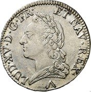 France ECU Louis XV 1773 W KM# 551.17 LUD XV D G FR ET NAV REX coin obverse France ECU Louis XV 1773 W KM# 551.17 LUD XV D G FR ET NAV REX coin obverse